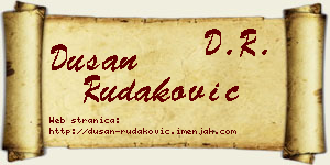 Dušan Rudaković vizit kartica